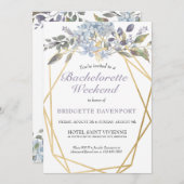 サマーブルーフローラバチェロレッテ週末の日程 招待状 (正面/裏面)