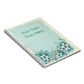 サマーブルーフローラ&蝶 ノートブック (右側)