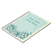 サマーブルーフローラ&蝶 ノートブック (左側)