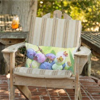 サマーブルーベリーウォーターカラーアート絵画ズ アウトドアクッション