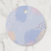 サマーブルー抽象芸術アート フェイバータグ (裏面)