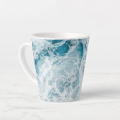 サマーブルー海ウェーブ カフェラテマグ (左アングル)