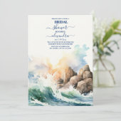 サマーブルー海ビーチブライダルシャワー 招待状 (スタンド正面)