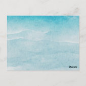 サマーブルー海ビーチ結婚式サンキューカード ポストカード (裏面)