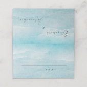 サマーブルー海ビーチ結婚式座席表 プレイスカード (外部開封)