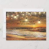 サマーブルー海ビーチ結婚式招待状 セーブザデート (裏面)