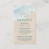 サマーブルー海ビーチ結婚式 エンクロージャーカード (正面)