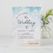 サマーブルー海ビーチ結婚式 招待状 (スタンド正面)
