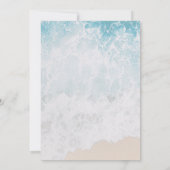 サマーブルー海ビーチ結婚式 招待状 (裏面)