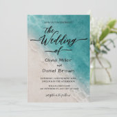 サマーブルー海ビーチ結婚式 招待状 (スタンド正面)