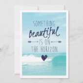 サマーブルー海引用文結婚式招待状 招待状 (裏面)