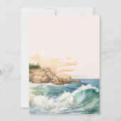 サマーブルー海波熱帯ビーチ結婚式 招待状 (裏面)