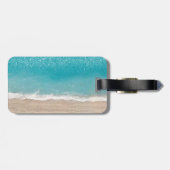サマーブルー海&サンディビーチ写真 ラゲッジタグ (裏面横)