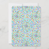 サマーブルー金ゴールドフラワーバースト 招待状 (裏面)