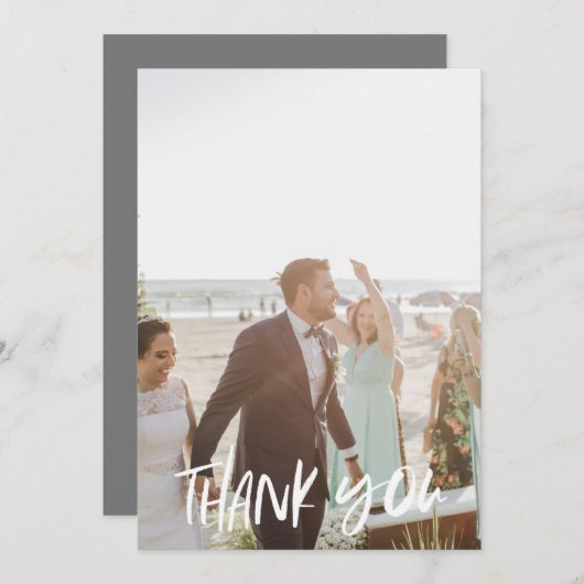 サマーブ結婚ルーズの写真サンキューカード サンキューカード (正面/裏面)