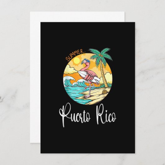 サマープエルトリカヴィンテージプエルトリコフラミンゴS 招待状 (正面/裏面)