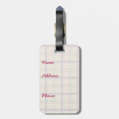 サマープレイド荷物タグ ラゲッジタグ (裏面縦)