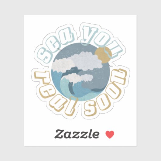 サマープン：海実在近く シール (シート)