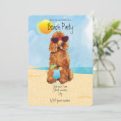 サマープードルビーチパーティの招待状 シーズンカード (スタンド正面)