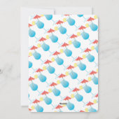 サマープードルビーチパーティの招待状 シーズンカード (裏面)