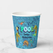 サマープールおもしろいパーティークールI誕生日 紙コップ (正面)