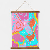 サマープールサイドビベス抽象芸術アート 吊り下げ型タペストリー (正面)