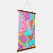 サマープールサイドビベス抽象芸術アート 吊り下げ型タペストリー (傾斜あり)