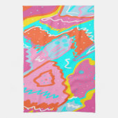 サマープールサイドビベス抽象芸術プリント キッチンタオル (縦)