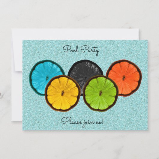 サマープールパーティの招待状 招待状 (正面)