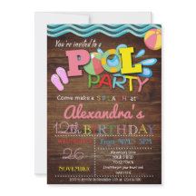 サマープールパーティの招待状