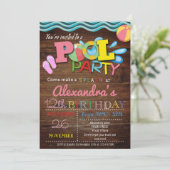 サマープールパーティの招待状 招待状 (スタンド正面)