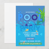 サマープールパーティの招待状 招待状 (正面/裏面)