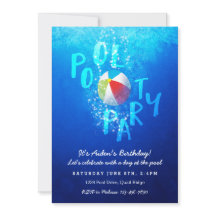 サマープールパーティの招待状