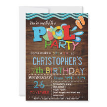 サマープールパーティの招待状