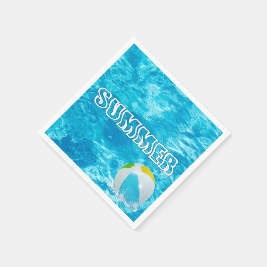 サマープールパーティーおもしろいナプキンス スタンダードカクテルナプキン (角)