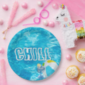 サマープールパーティーおもしろい ペーパープレート (パーティー)