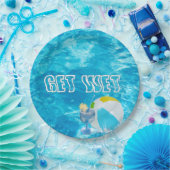 サマープールパーティーおもしろい ペーパープレート (パーティー)