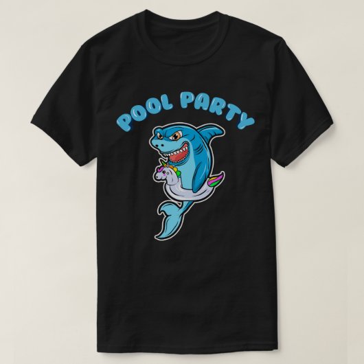 サマープールパーティーおもしろい Tシャツ (デザイン正面)