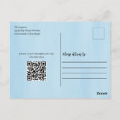 サマープールパーティーかわいい水の色カスタム ポストカード (裏面)