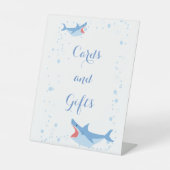 サマープールパーティーシャークフロートカードとギフト 台座サイン (正面)