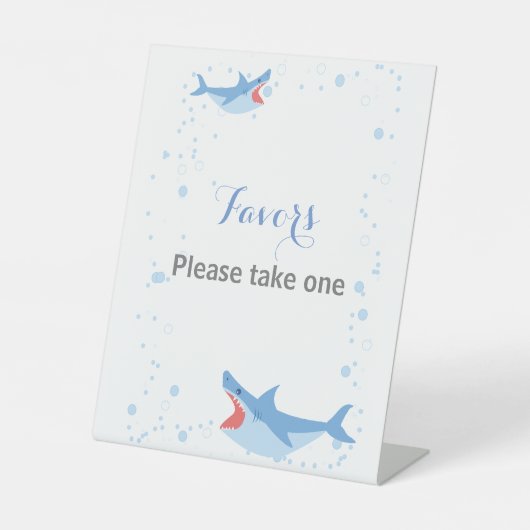 サマープールパーティーシャークフロートゲストブック誕生日 台座サイン (正面)