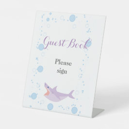 サマープールパーティーシャークフロートゲストブック 台座サイン