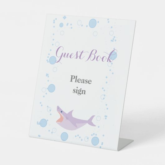 サマープールパーティーシャークフロートゲストブック 台座サイン (正面)