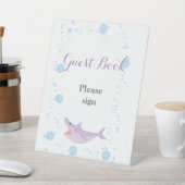 サマープールパーティーシャークフロートゲストブック 台座サイン (インサイチュ)