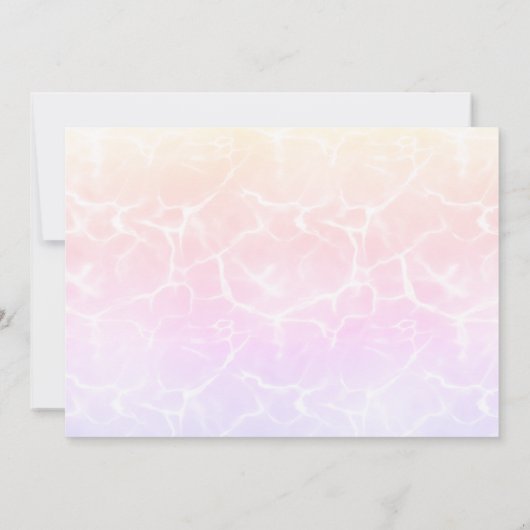 サマープールパーティースウィート16サングラス誕生日 招待状 (裏面)