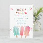 サマープールパーティーバックヤードBBQバッシュ 招待状 (スタンド正面)