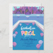 サマープールパーティー卒業 招待状 (正面)