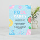 サマープールパーティー性別の表示 招待状 (スタンド正面)