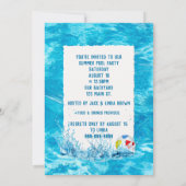 サマープールパーティー招待状 招待状 (裏面)