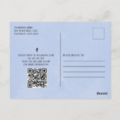 サマープールパーティー水カラーカスタム ポストカード (裏面)